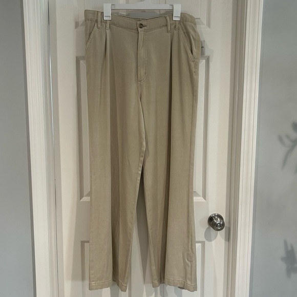 NWT Arizona Juniors Wide Leg Pants Sz 15 Khaki Uniform Casual Pockets Trouser - Picture 1 of 9